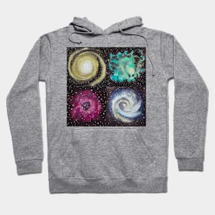 Galaxy and Nebula Outer Space Collage Hoodie